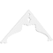 Ekena Millwork Pitch Heath Architectural Grade PVC Gable Pediment, 60"W x 25"H x 1"P (10/12) GPP060X025X100HEA - alternate 1